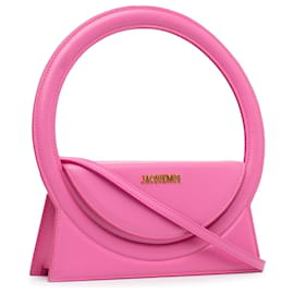 Jacquemus-Jacquemus Pink Calfskin Le sac Rond-Pink