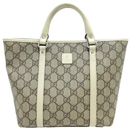 Gucci-Gucci Braune GG Supreme Kinderhandtasche-Braun,Beige