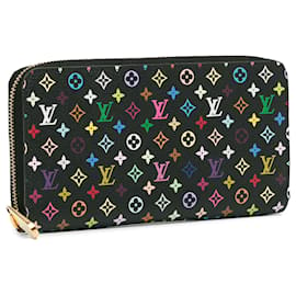 Louis Vuitton-Louis Vuitton Black Monogram Multicolore Zippy Wallet-Black