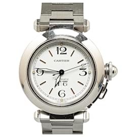 Cartier-Cartier Silver Automatic Stainless Steel Pasha de Cartier Watch-Silvery