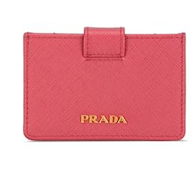 Prada-Prada Pink Saffiano Card Holder-Pink