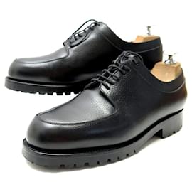 JM Weston-JM WESTON SHOES 131 DERBY GOLF 6.5E 40.5 41 IN BLACK SEEDED LEATHER SHOES-Black