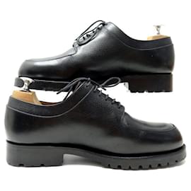 JM Weston-JM WESTON SHOES 131 DERBY GOLF 6.5E 40.5 41 IN BLACK SEEDED LEATHER SHOES-Black