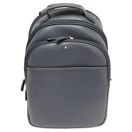 Montblanc-NEW MONTBLANC BACKPACK IN GRAY SARTORIAL LEATHER NEW GRAY LEATHER BACKPACK-Grey