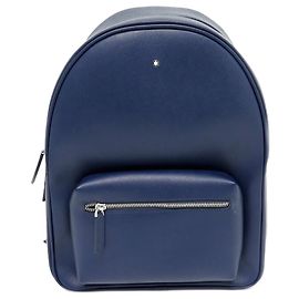 NEW MONTBLANC DOME BACKPACK IN NAVY BLUE SARTORIAL LEATHER 116752 BACKPACK Navy blue