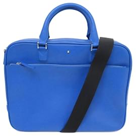 Montblanc-NEW MONTBLANC BACKPACK SARTORIAL LEATHER DOCUMENT HOLDER MB114580 BRIEFCASE-Blue