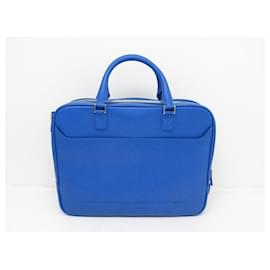 Montblanc-NEW MONTBLANC BACKPACK SARTORIAL LEATHER DOCUMENT HOLDER MB114580 BRIEFCASE-Blue
