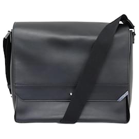 Montblanc-NEW MONTBLANC MESSENGER URBAN SPIRIT BAG MB114658 LEATHER NEW PURSE BAG-Black