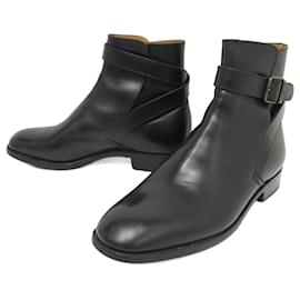 JM Weston-JM WESTON SHOES JODHPUR ANKLE BOOTS 722 7E 41 41.5 BLACK LEATHER SHOE SHOES-Black