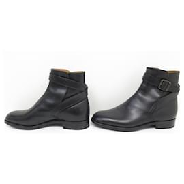 JM Weston-JM WESTON SHOES JODHPUR ANKLE BOOTS 722 7E 41 41.5 BLACK LEATHER SHOE SHOES-Black