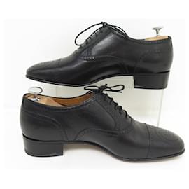 Gucci-NEUE GUCCI-SCHUHE 598300 7,5 41,5 FLOWER TOE OXFORD LEDER + BOX-Schwarz