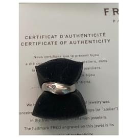 Fred-Signed ring from Maison Fred, white gold tumultuous collection-Silvery
