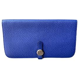 Hermès-Dogon leather wallet-Blue