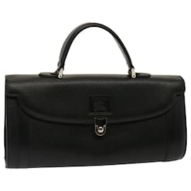 Autre Marque-Burberrys Hand Bag Leather Black Auth bs13979-Black
