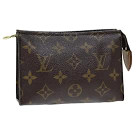 Louis Vuitton-LOUIS VUITTON Monogram Poche Toilette 15 Pochette M47546 Auth LV 71952-Monogramme