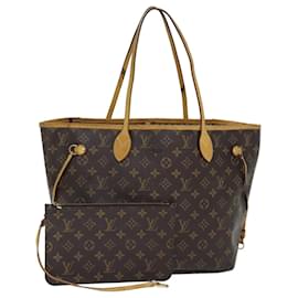 Louis Vuitton-Borsa tote LOUIS VUITTON con monogramma Neverfull MM M40156 LV Auth 73213-Monogramma