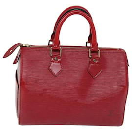 Louis Vuitton-Bolsa de mão LOUIS VUITTON Epi Speedy 25 Vermelho Castelhano M43017 Autenticação de LV 72223-Outro
