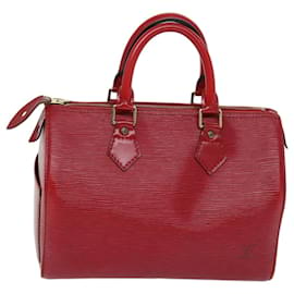 Louis Vuitton-LOUIS VUITTON Epi Speedy 25 Sac à main Rouge castillan M43017 Auth LV 72223-Autre