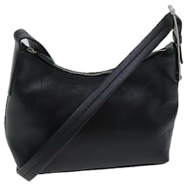Prada-PRADA Shoulder Bag Leather Black Auth ep4181-Black