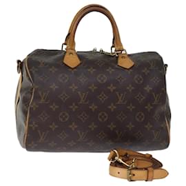 Louis Vuitton-LOUIS VUITTON Monogram Speedy Bandouliere 30 Borsa a mano 2 vie M41112 LV Auth 73408-Monogramma