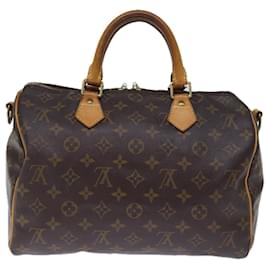 Louis Vuitton-Bolso de mano LOUIS VUITTON Monogram Speedy Bandouliere 30 de 2 vías M41112 LV Auth 73408-Monograma