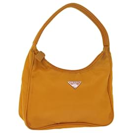 Prada-PRADA Borsa a mano Nylon Arancione Auth 73428-Arancione