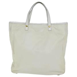 Prada-PRADA Tote Bag Nylon 2way White Auth 73106-White