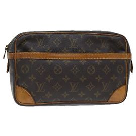 LOUIS VUITTON Pochette Monogramme Compiègne 28 M51845 Auth LV 73420 Monogramme