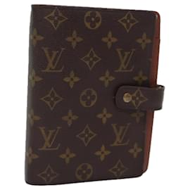 Louis Vuitton-LOUIS VUITTON Monogram Agenda MM Day Planner Couverture R20105 LV Auth 71932-Monogramme