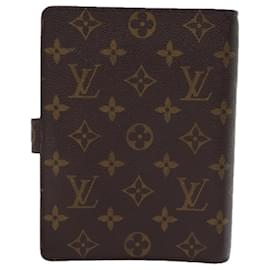 Louis Vuitton-Agenda con monograma de LOUIS VUITTON Cubierta de agenda MM R20105 Autenticación LV 71932-Monograma