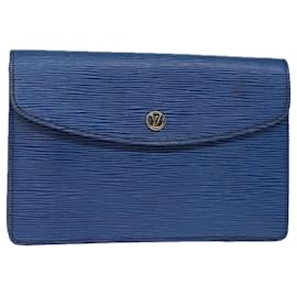 Louis Vuitton-Bolso de mano LOUIS VUITTON Epi Montaigne 23 Azul M52665 LV Auth 73381-Azul