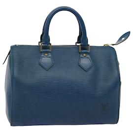 Louis Vuitton-Bolsa LOUIS VUITTON Epi Speedy 25 Toledo Azul M43015 Autenticação de LV 72987-Outro