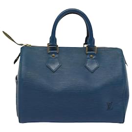 Louis Vuitton-Bolso de mano LOUIS VUITTON Epi Speedy 25 Azul Toledo M43015 Autenticación LV 72987-Otro