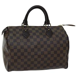 Louis Vuitton-Bolsa de mão LOUIS VUITTON Damier Ebene Speedy 30 N41364 Autenticação de LV12024-Outro