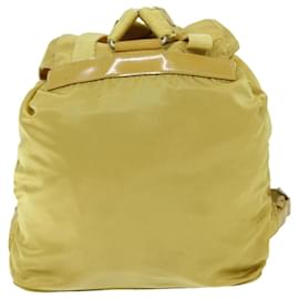 Prada-Mochila PRADA Nylon Amarillo Autenticación 73335-Amarillo