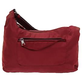 Prada-PRADA Shoulder Bag Nylon Red Auth 73100-Red