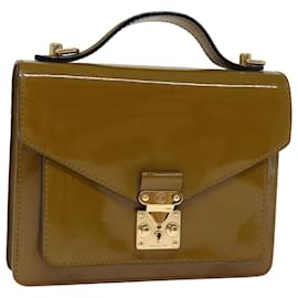 Louis Vuitton-LOUIS VUITTON Monogram Vernis Monceau BB Bag 2way Veil Olive M91578 Auth 73022-Other