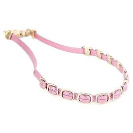 Salvatore Ferragamo Collar de cuero Rosa