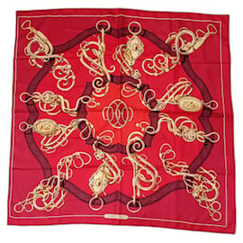 Hermès-Carré Lift d'Hermès, foulard dessiné par Shan Merry.-Rouge