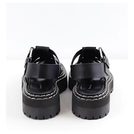 Proenza Schouler-Leather sandals-Black