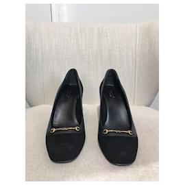 Gucci-GUCCI Talons T.EU 38,5 Daim-Noir