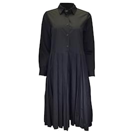 Autre Marque-Casey Casey Camisa preta de algodão com mangas compridas e botões-Preto