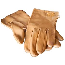 Loewe Handschuhe aus Leder Beige Braun