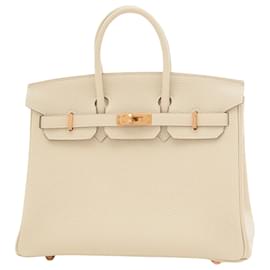 Hermès-Hermes Birkin 25-Blanco