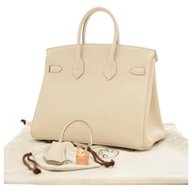 Hermès-Hermes Birkin 25-Blanco