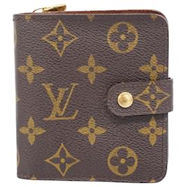 Louis Vuitton-Cremallera Louis Vuitton Compact-Castaño