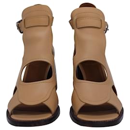 Chloé-Chloé „Gaile“ Sandalen mit Cut-Outs aus hellbraunem Leder-Braun,Beige