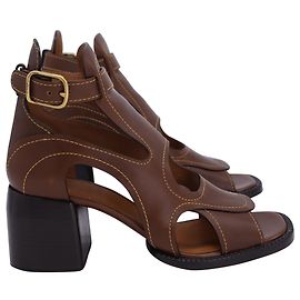 Sandali Chloé Gaile Cut-Out in pelle marrone Marrone