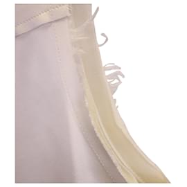 Nili Lotan-Nili Lotan Sleeveless Western Brayden Button-Down Blouse in Ivory Silk-White,Cream