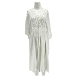 Autre Marque-DIMANCHE SAINT-TROPEZ Robes T.FR Taille Unique Lin-Blanc